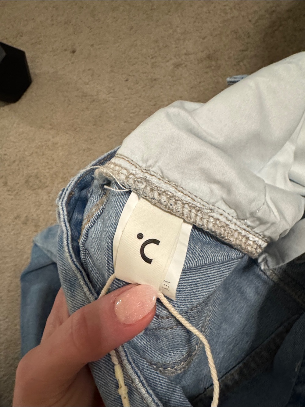 Commense Light Blue Panel Wide-Leg Jeans - Picture 4 of 5